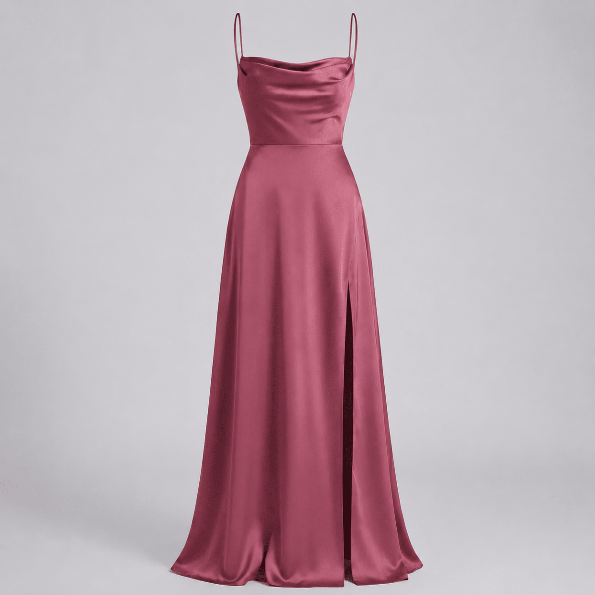 Cowl Neck Split Maxi Dress