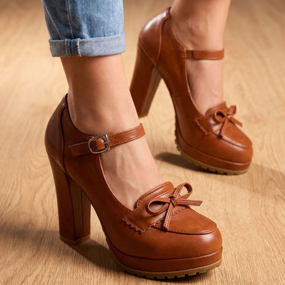 Bow-Detail Mary Jane Pumps