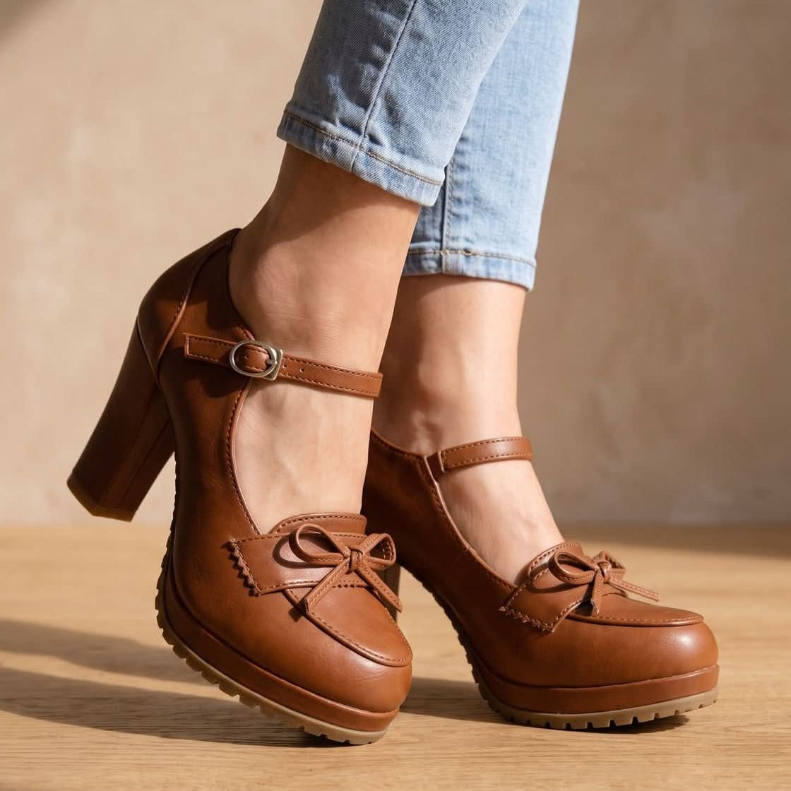 Bow-Detail Mary Jane Pumps