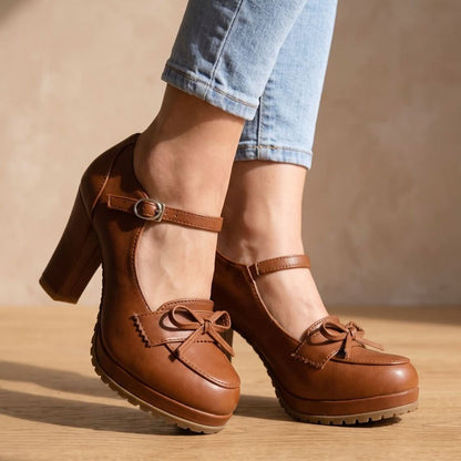 Bow-Detail Mary Jane Pumps