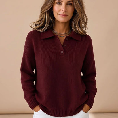 Polo-Pullover mit legerer Passform