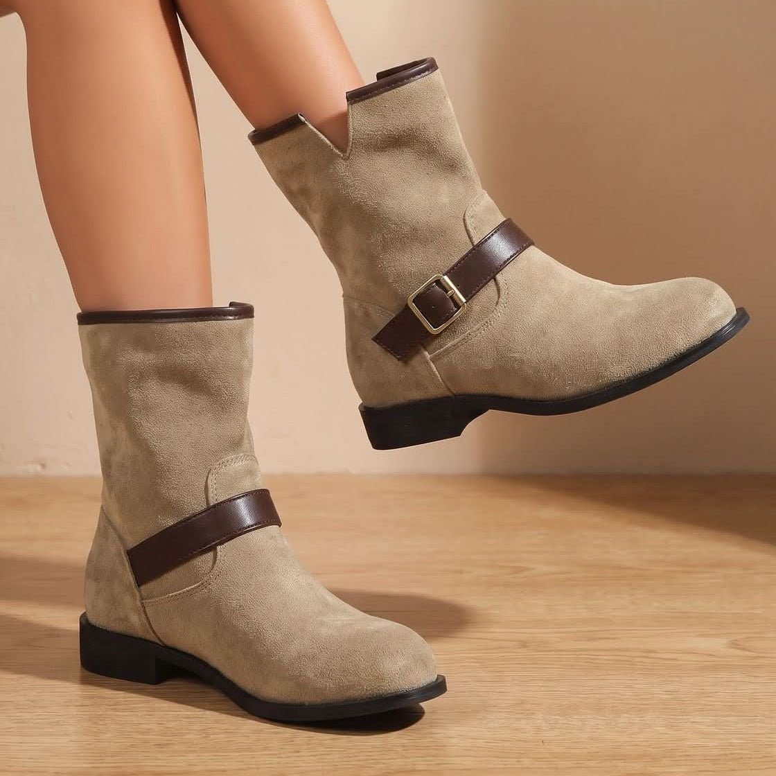 Western-Stiefeletten mit Schnalle