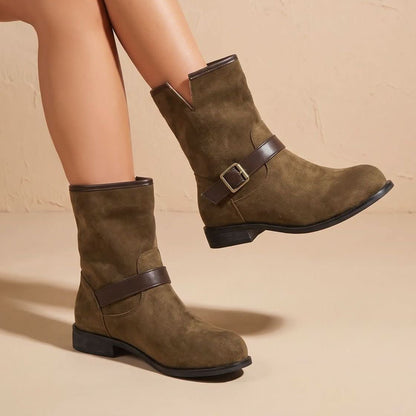 Western-Stiefeletten mit Schnalle