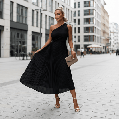 One Shoulder Maxi Dress