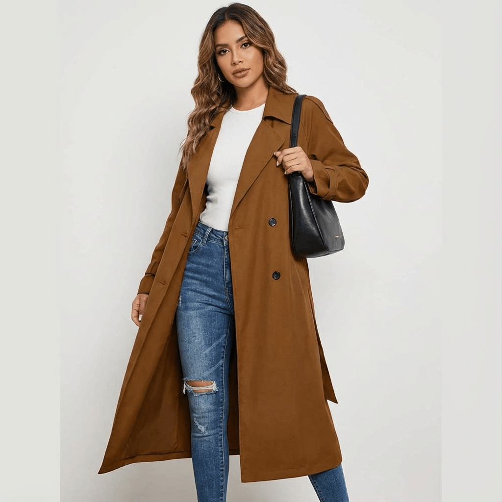 Langer Trenchcoat für einen stilvollen Alltag