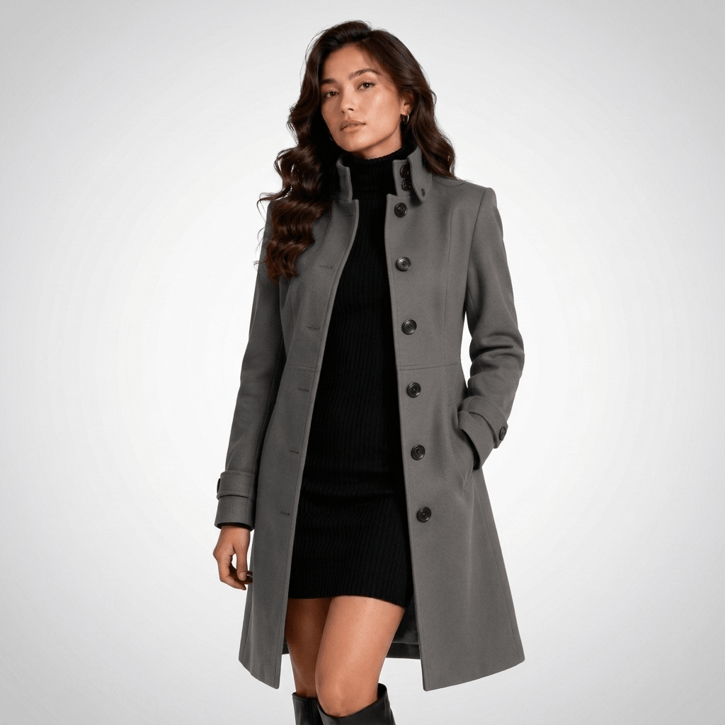 Greer | Women's Winter High-Collar Longline Coat