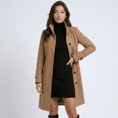 Greer | Women's Winter High-Collar Longline Coat