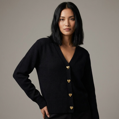 V-Neck Button Cardigan