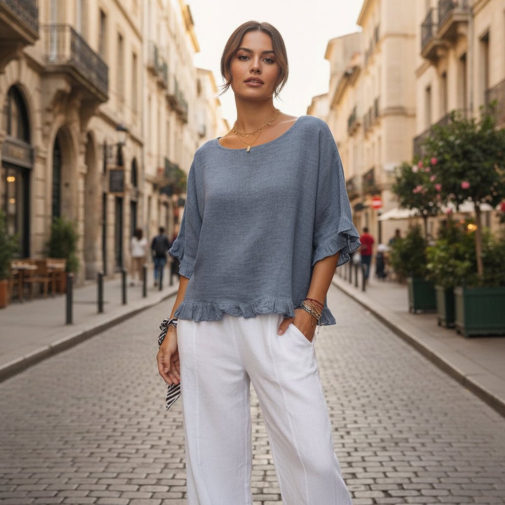 Ruffled Blouse Loose Fit