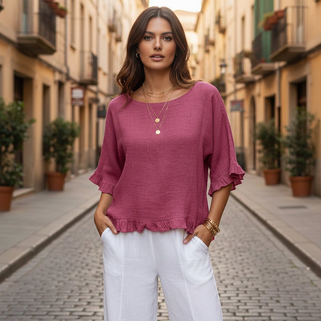 Ruffled Blouse Loose Fit