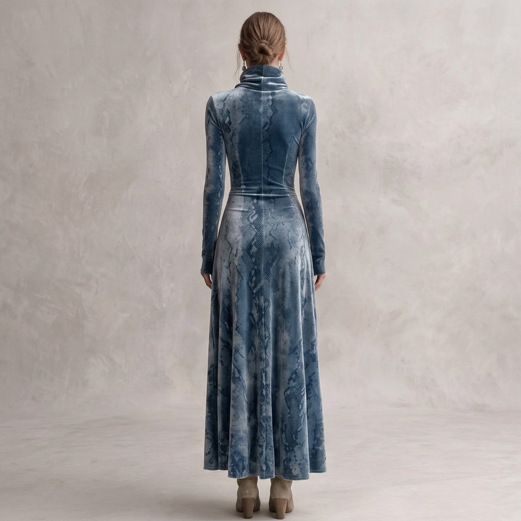 Maren | Women's Velvet Turtleneck Maxi Dress