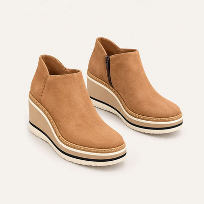 Platform Side-Zip Ankle Boots