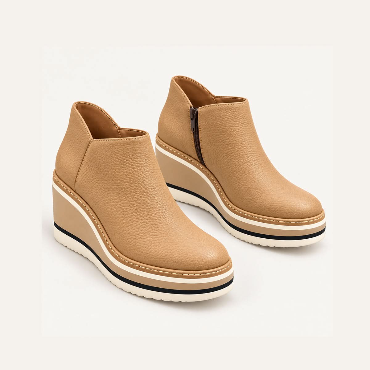 Platform Side-Zip Ankle Boots