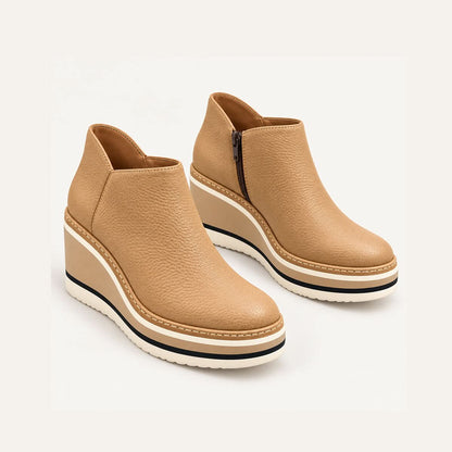 Platform Side-Zip Ankle Boots