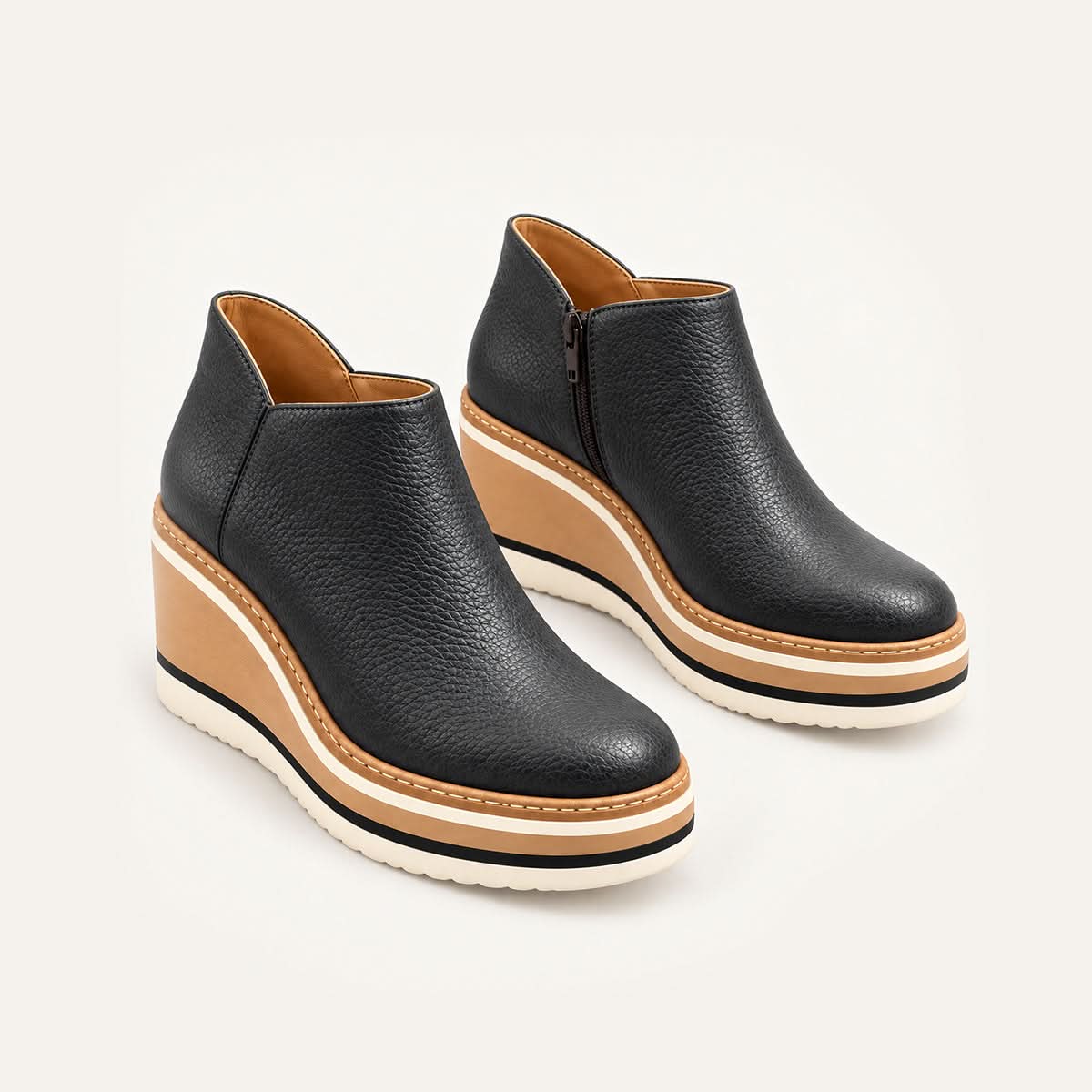 Platform Side-Zip Ankle Boots