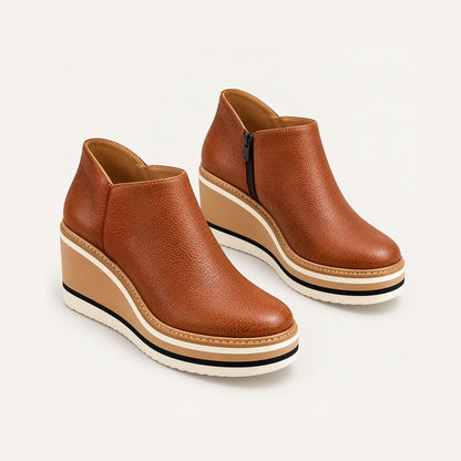 Platform Side-Zip Ankle Boots
