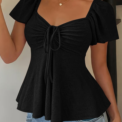 Icy Jacquard Top Short Sleeve