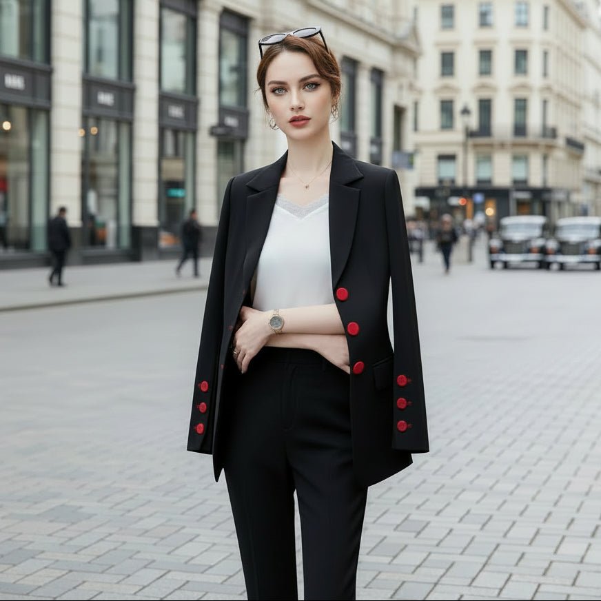 Fitted Pant Suit Set for Smart Casual Wear