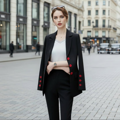 Fitted Pant Suit Set for Smart Casual Wear