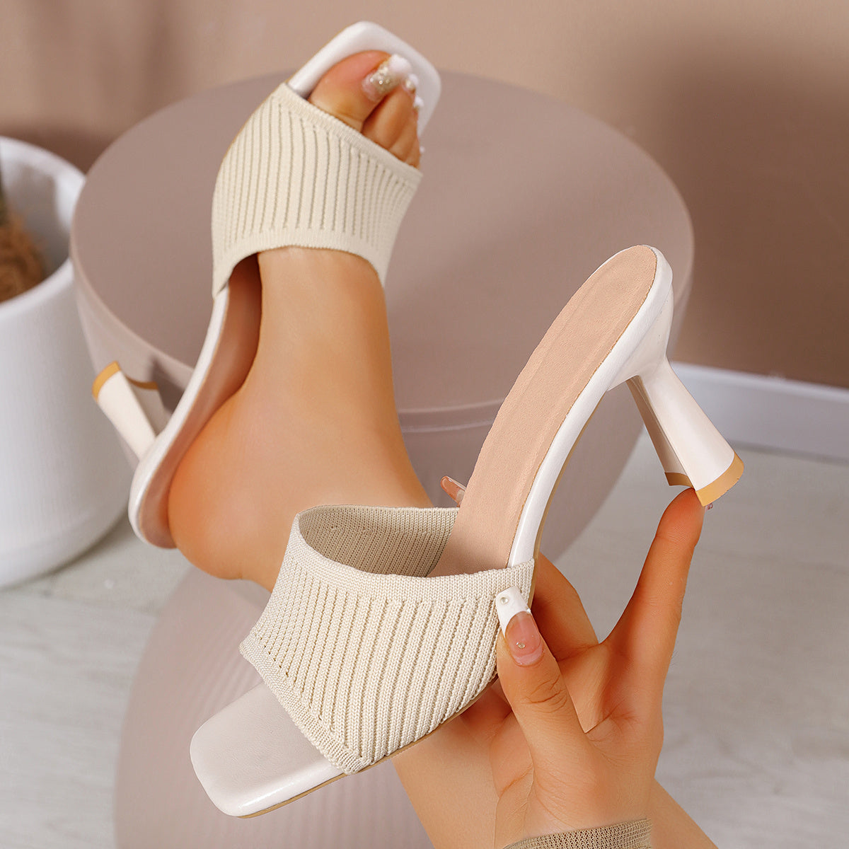 Open Toe Knitted Fashion Sandals