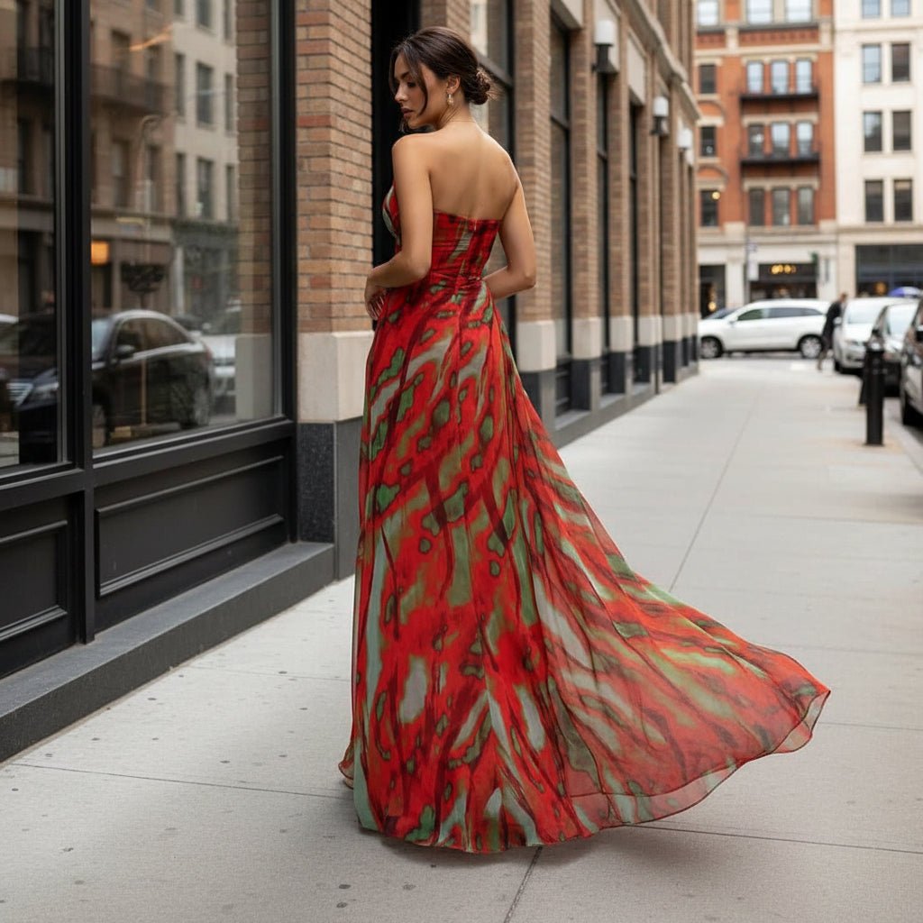 One Shoulder Maxi Dress with Split