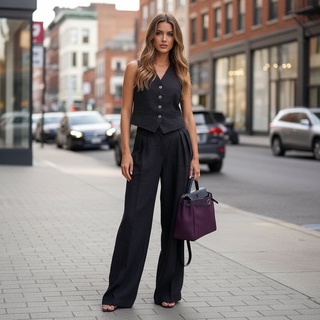 Vest and Wide Leg Trouser Co-ord Set
