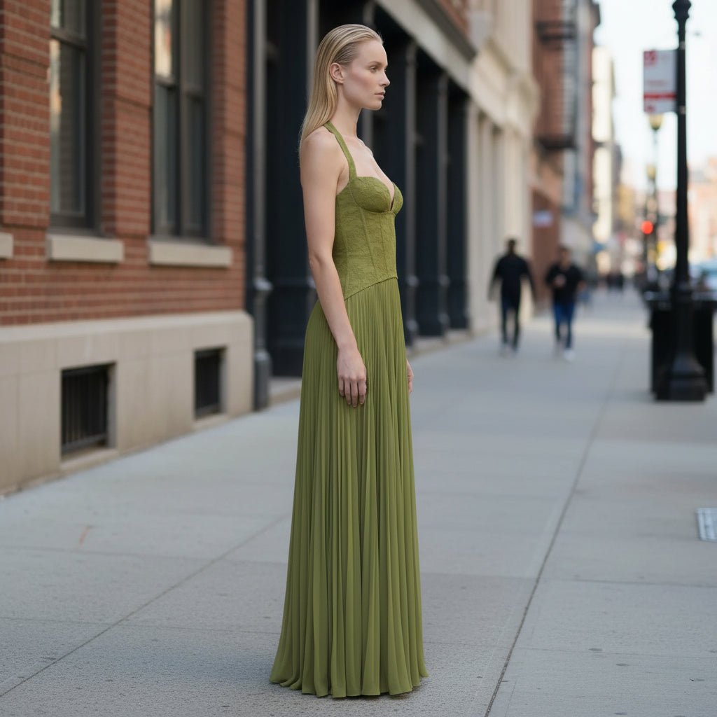 Flowing Halter Resort Maxi Dress