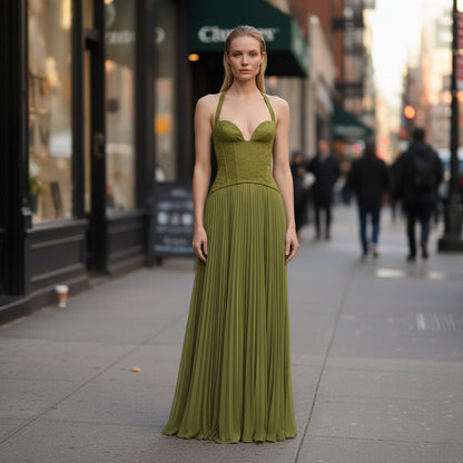 Flowing Halter Resort Maxi Dress