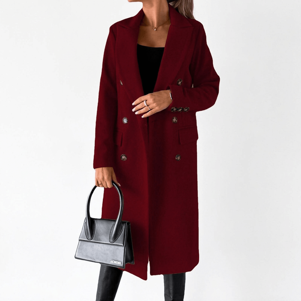 Gia burgundy coat
