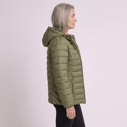 Hooded Lightweight Padded Commuter Jacket