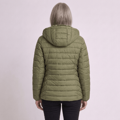 Hooded Lightweight Padded Commuter Jacket