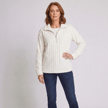 Lola | Women's Ribbed Quarter-Zip Knit Jumper