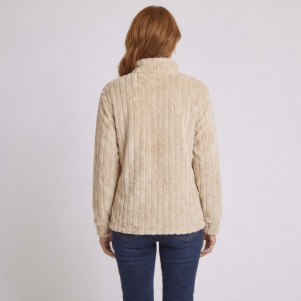 Lola | Women's Ribbed Quarter-Zip Knit Jumper