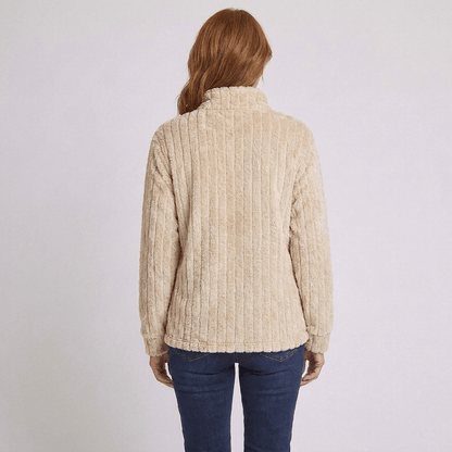 Lola | Women's Ribbed Quarter-Zip Knit Jumper