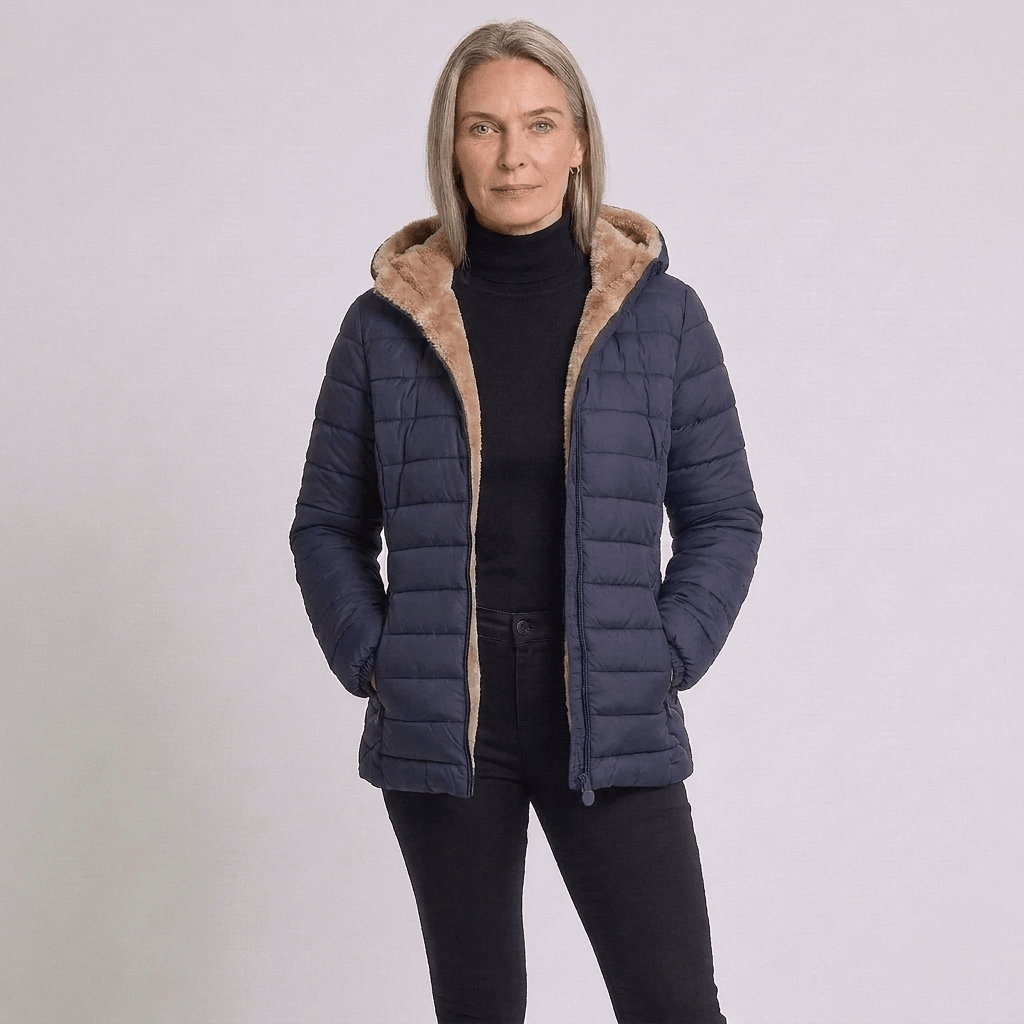 Hooded Lightweight Padded Commuter Jacket