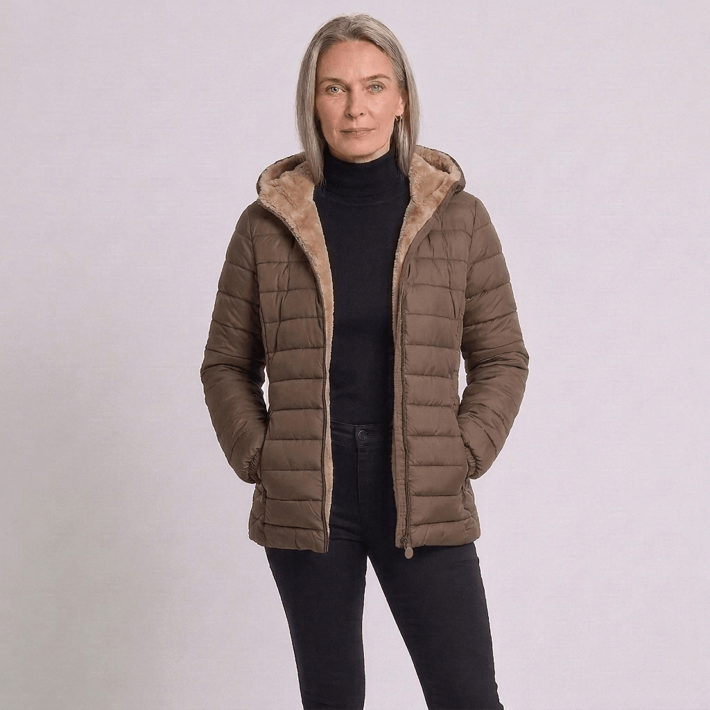 Hooded Lightweight Padded Commuter Jacket