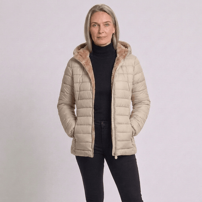 Hooded Lightweight Padded Commuter Jacket