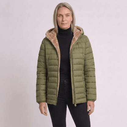 Hooded Lightweight Padded Commuter Jacket