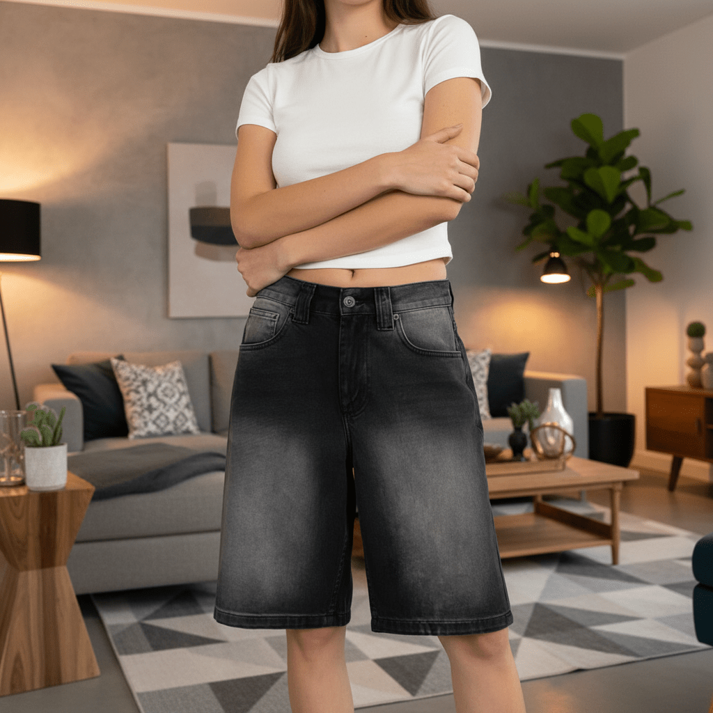 High Waisted Bermuda Shorts
