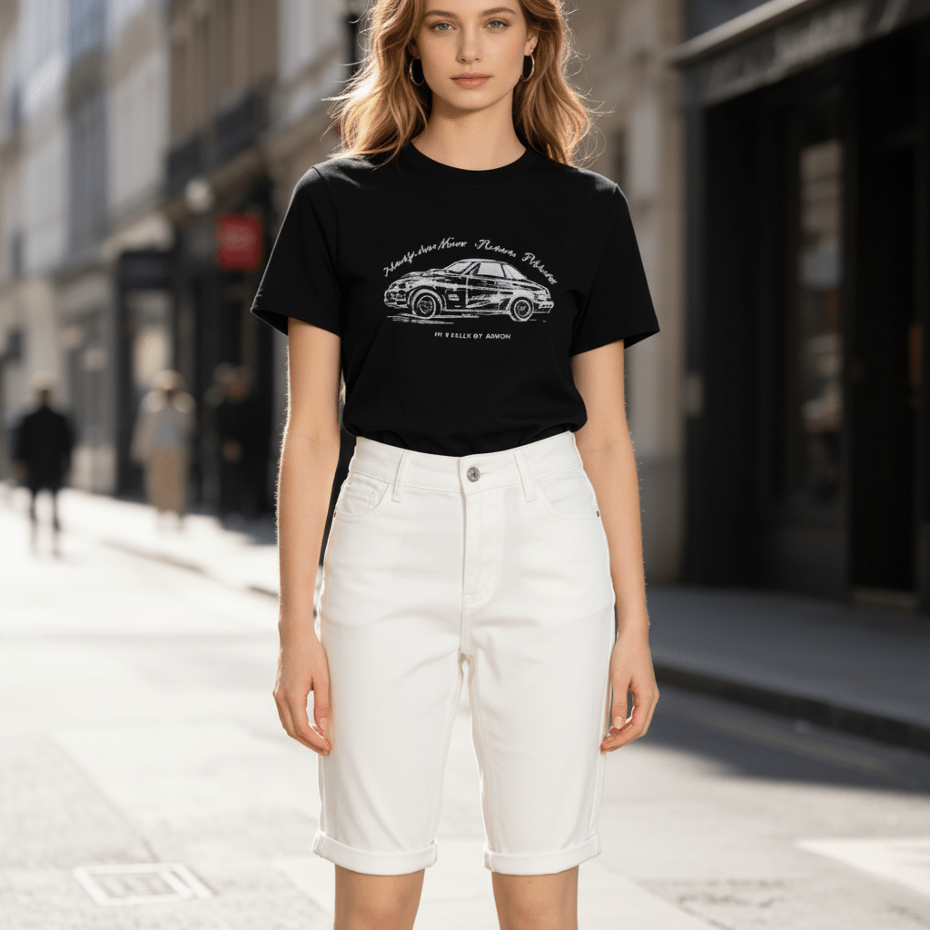 High Waisted Bermuda Shorts