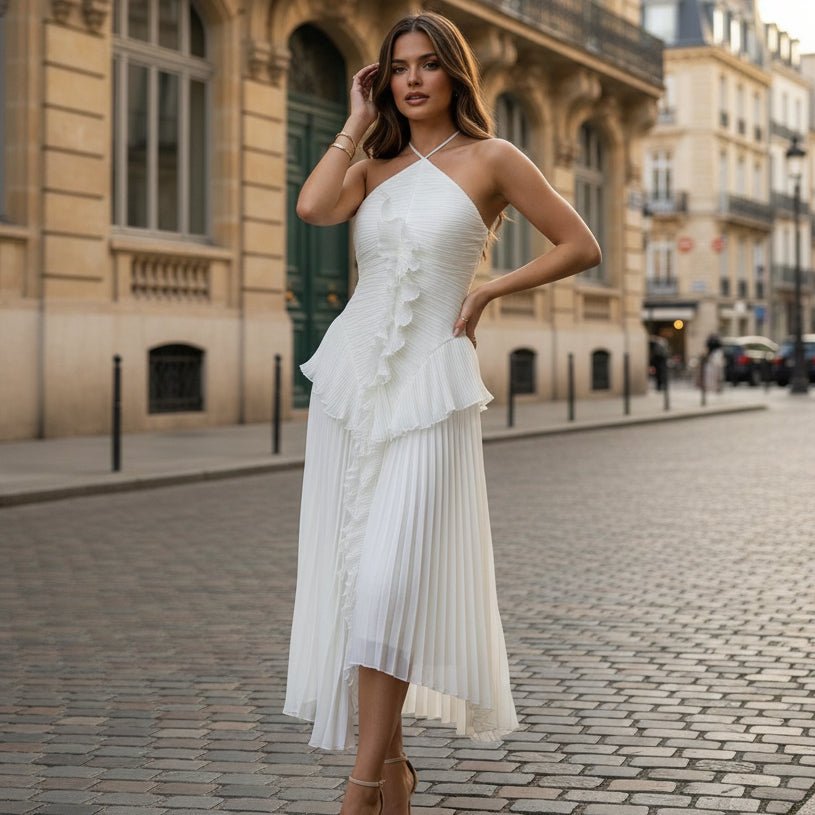 Defined Halter Maxi Dress