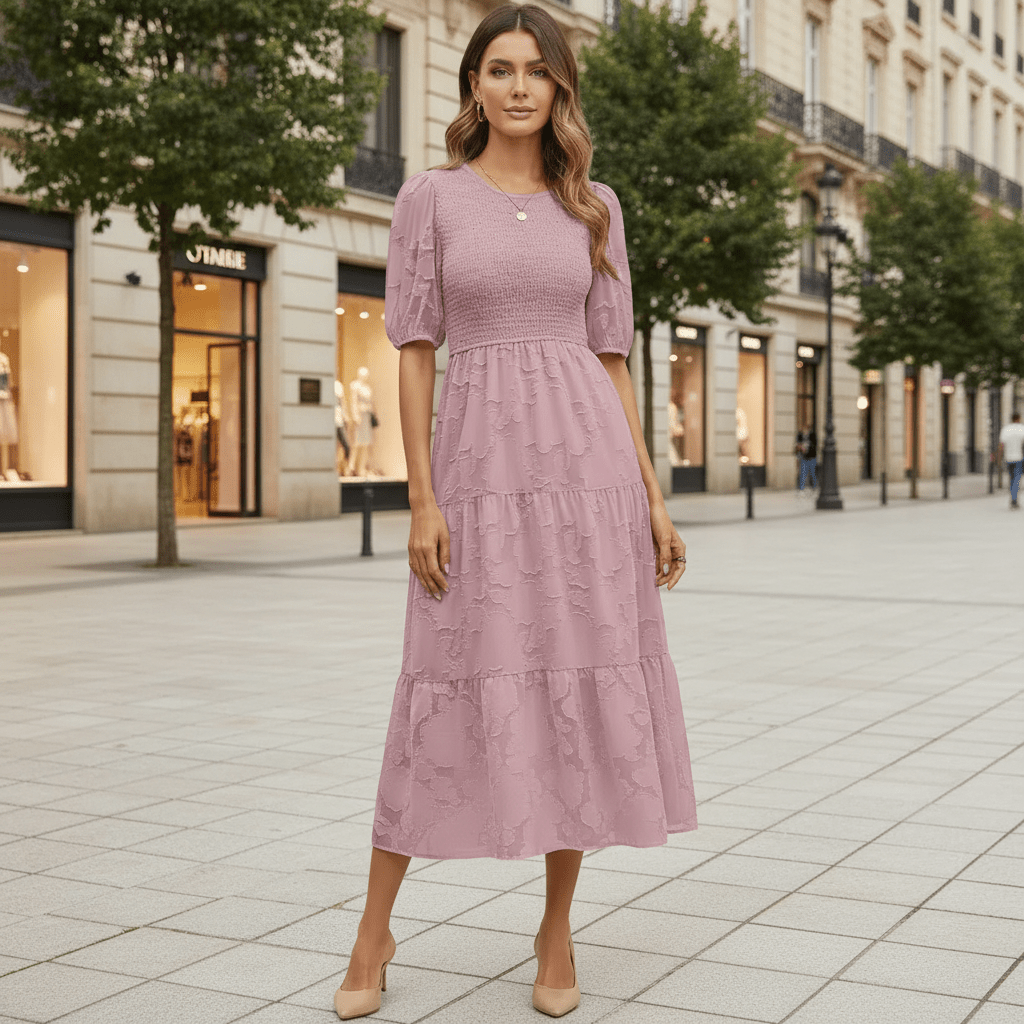Romantic Chiffon Maxi Dress Flared