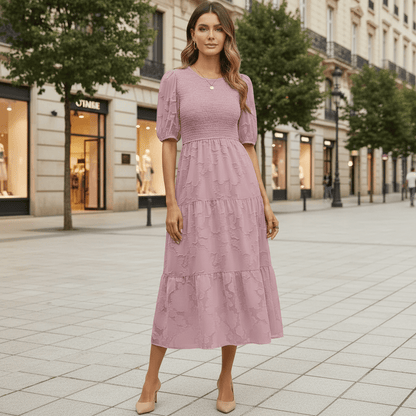 Romantic Chiffon Maxi Dress Flared