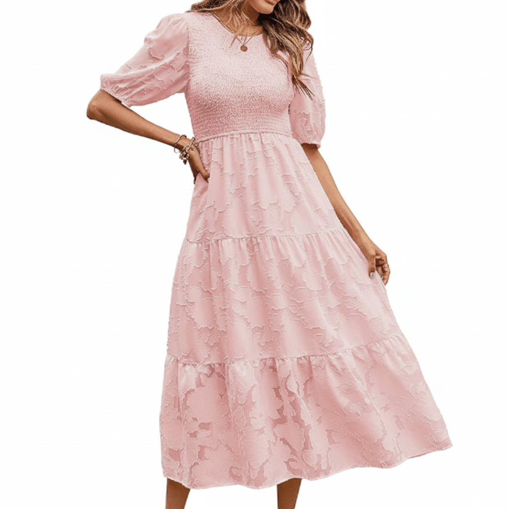 Romantic Chiffon Maxi Dress Flared