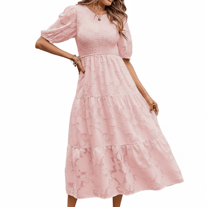 Romantic Chiffon Maxi Dress Flared