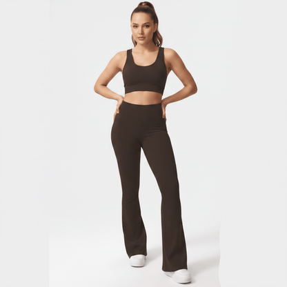 High Stretch Wide Leg Yoga Pants With Pockets