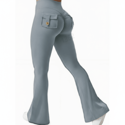 High Stretch Wide Leg Yoga Pants With Pockets