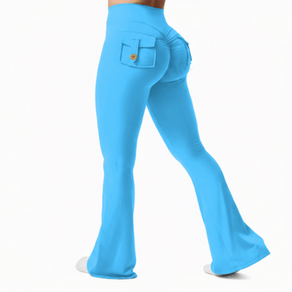High Stretch Wide Leg Yoga Pants With Pockets
