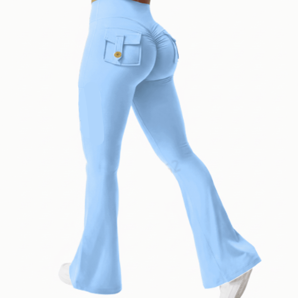 High Stretch Wide Leg Yoga Pants With Pockets