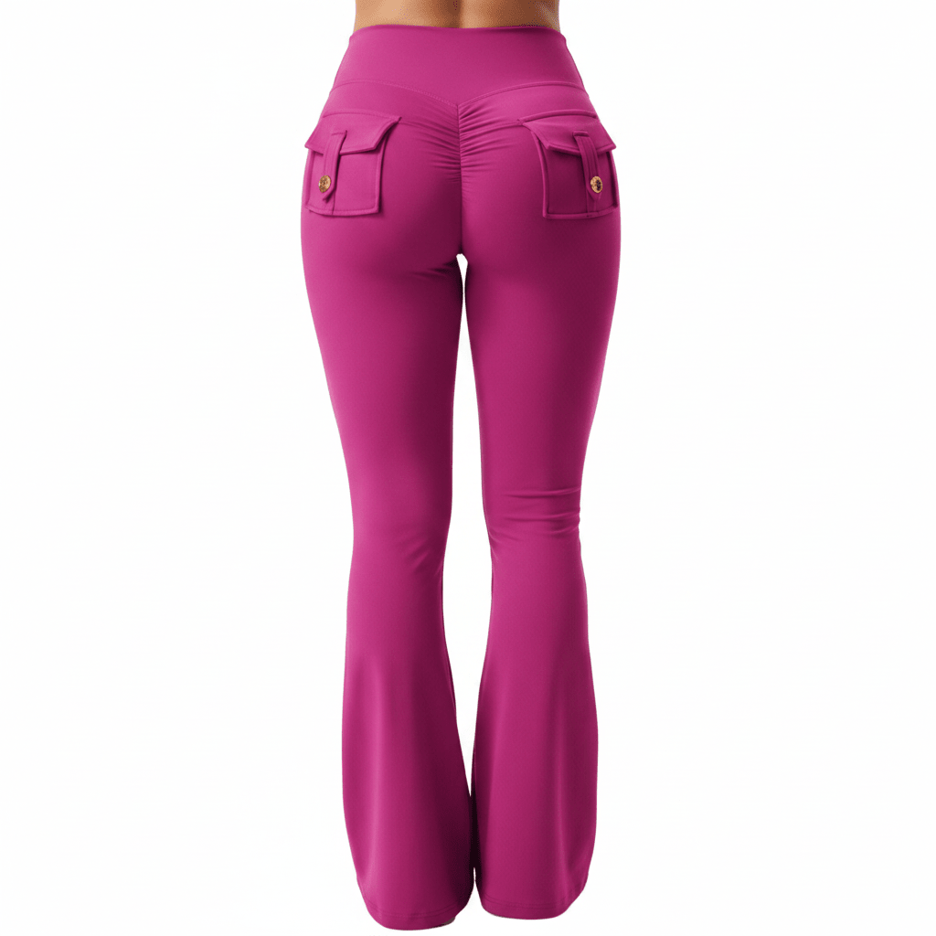 High Stretch Wide Leg Yoga Pants With Pockets